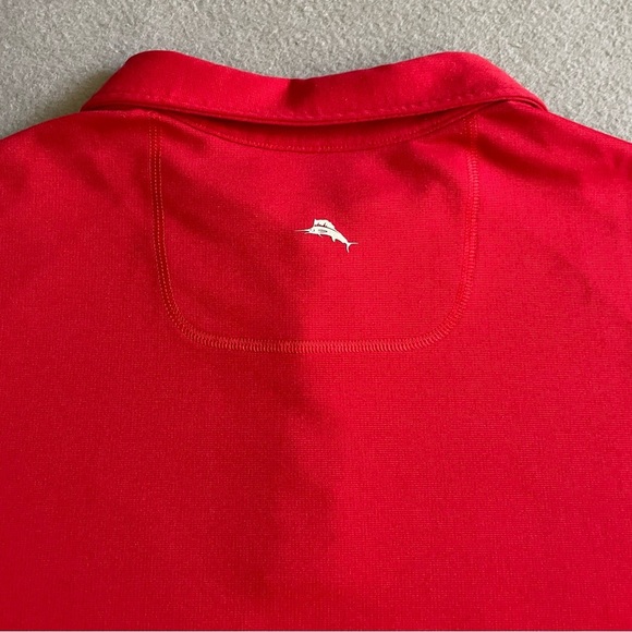 Tommy Bahama Men’s Red Polo Shirt Size Large – Rayon/Polyester Blend - Picture 7 of 7